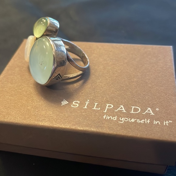 Silpada R2164 Sterling Silver/Mother of Pearl/Serpentine - Picture 3 of 3